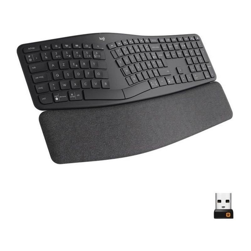 Clavier - Sans fil - Logitech - ERGO K860 - AZERTY - Ergonomique avec Clavier - Sans fil - Logitech - ERGO K860 - AZERTY - Ergonomique avec