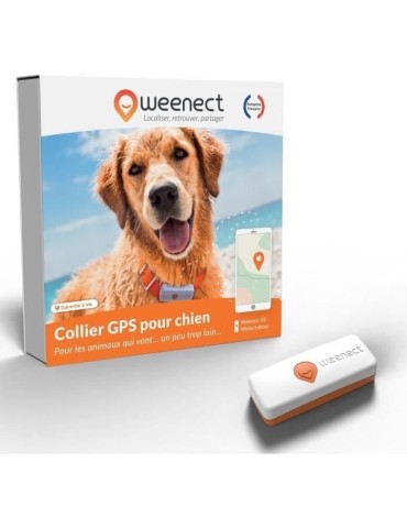 Traceur GPS pour Chien - Weenect XS (White Edition 2023)