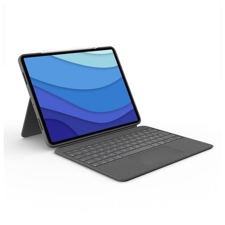 Etui clavier - Logitech - Combo Touch - AZERTY - Pour iPad Pro 12.9 new (5e génération) & iPad Air (5e génération) - Gris Etui clavier - Logitech - Combo Touch - AZERTY - Pour iPad Pro 12.9 new (5e génération) & iPad Air (5e génération) - Gris