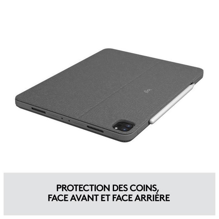 Etui clavier - Logitech - Combo Touch - AZERTY - Pour iPad Pro 12.9 new (5e génération) & iPad Air (5e génération) - Gris Etui clavier - Logitech - Combo Touch - AZERTY - Pour iPad Pro 12.9 new (5e génération) & iPad Air (5e génération) - Gris