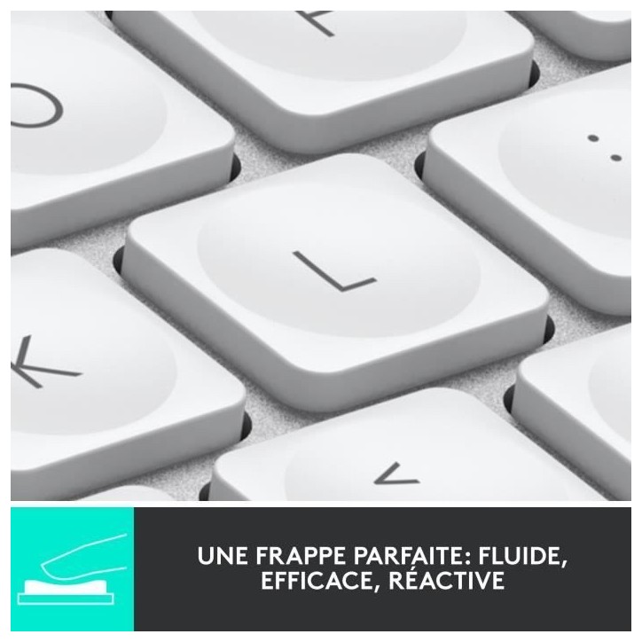 Clavier - Sans Fil - Logitech - MX Keys Mini - AZERTY - Rétroéclairé - Gris clair Clavier - Sans Fil - Logitech - MX Keys Mini - AZERTY - Rétroéclairé - Gris clair