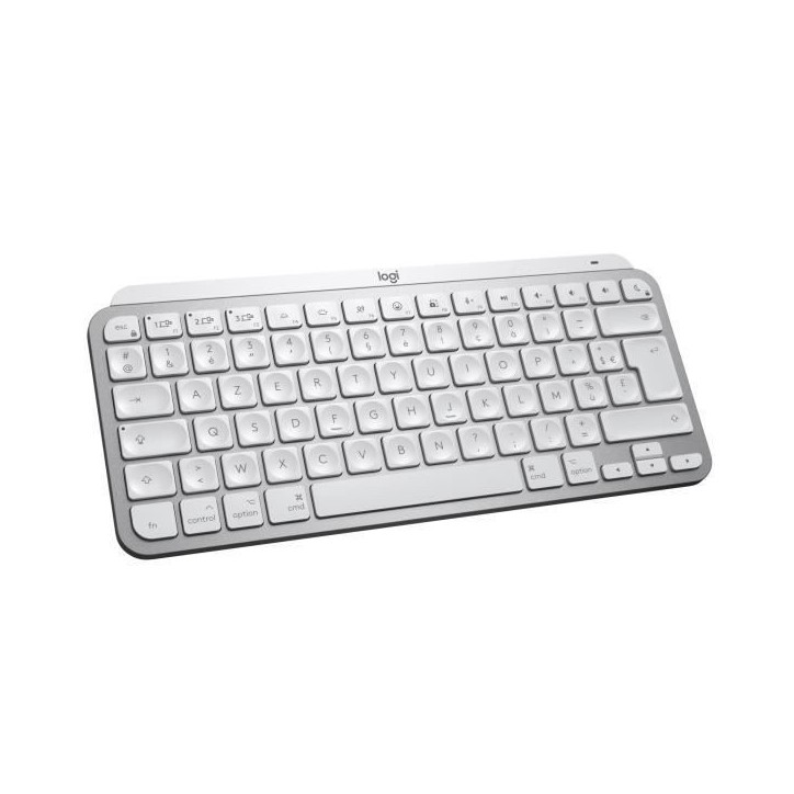 Clavier - Sans fi l- Logitech - MX Keys Mini - AZERTY - Rétroéclairé - Pour Mac compact - Gris clair