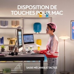 Clavier - Sans fil - Logitech - MX Mechanical Mini -AZERTY - Rétroéc
