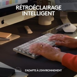 Clavier - Sans fil - Logitech - MX Mechanical Mini -AZERTY - Rétroéc