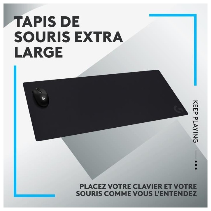 Tapis de souris gamer - Logitech G - G840 - Noir Tapis de souris gamer - Logitech G - G840 - Noir