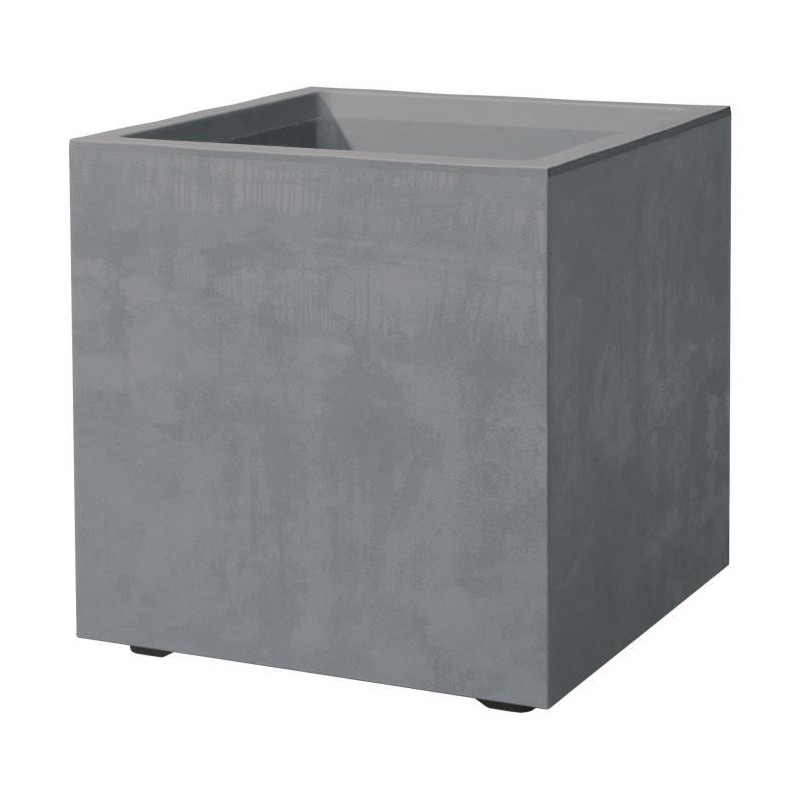 DEROMA Pot de fleurs Cube Millennium R - Ashgrey - 39 x H39,1 cm - A r DEROMA Pot de fleurs Cube Millennium R - Ashgrey - 39 x H39,1 cm - A r
