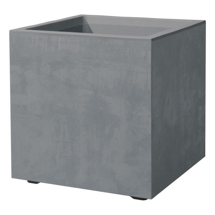 DEROMA Pot de fleurs Cube Millennium R - Ashgrey - 39 x H39,1 cm - A réserve d'eau - 39 cm DEROMA Pot de fleurs Cube Millennium R - Ashgrey - 39 x H39,1 cm - A réserve d'eau - 39 cm