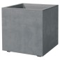 DEROMA Pot de fleurs Cube Millennium R - Ashgrey - 39 x H39,1 cm - A réserve d'eau - 39 cm