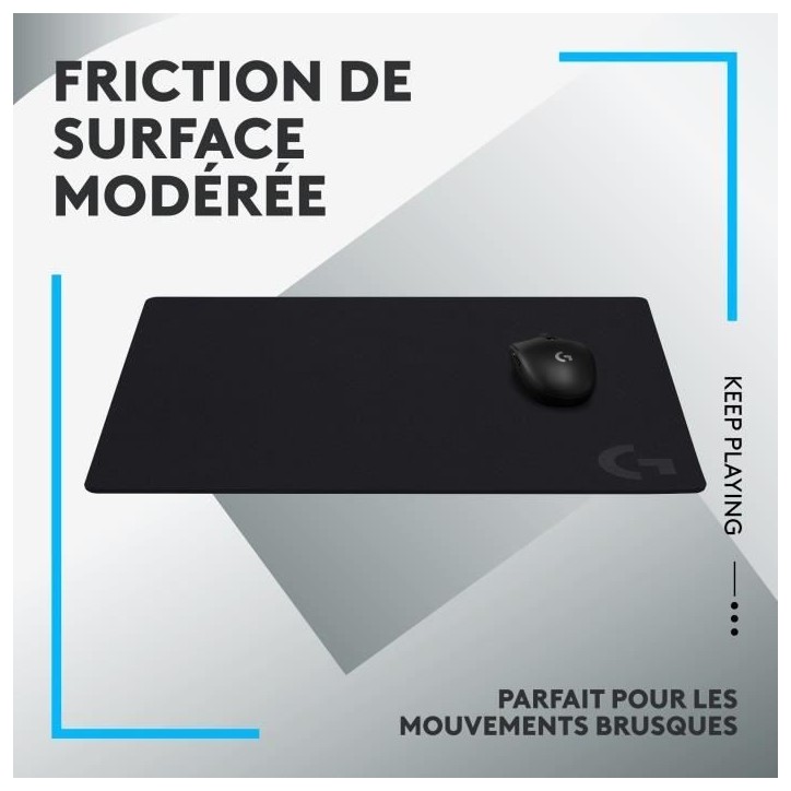 Tapis de souris gamer - Logitech G- G640 - Noir Tapis de souris gamer - Logitech G- G640 - Noir