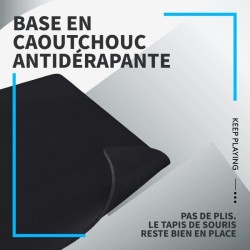 Tapis de souris gamer - Logitech G- G640 - Noir