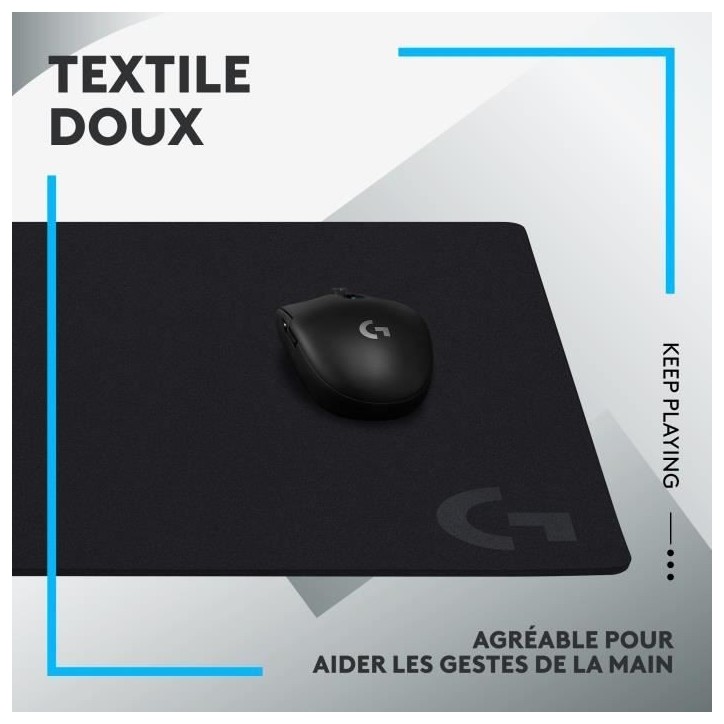 Tapis de souris gamer - Logitech G- G640 - Noir Tapis de souris gamer - Logitech G- G640 - Noir
