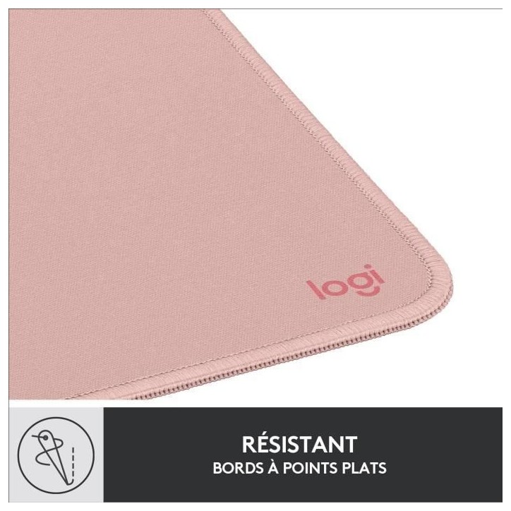 Tapis de souris - Logitech - Série Studio - Glissement facile - Rose