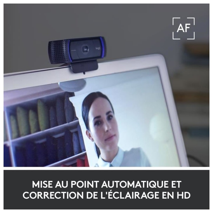 Webcam - Full HD 1080p - Logitech - C920 S - Microphone intégré