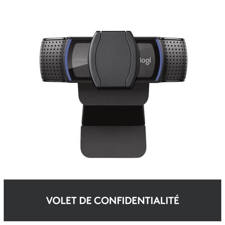 Webcam - Full HD 1080p - Logitech - C920 S - Microphone intégré