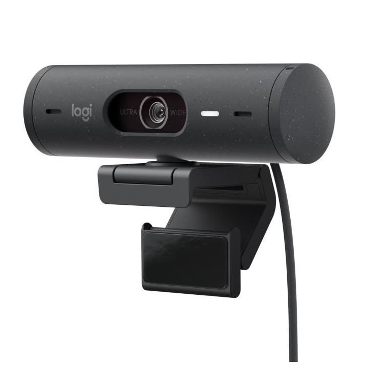 Webcam - Full HD 1080p - Logitech - Brio 500 - Microphone intégré - Graphite Webcam - Full HD 1080p - Logitech - Brio 500 - Microphone intégré - Graphite