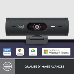 Webcam - Full HD 1080p - Logitech - Brio 500 - Microphone intégré -