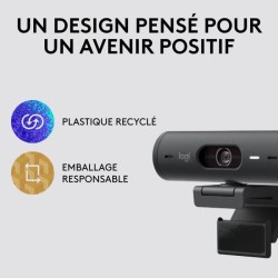 Webcam - Full HD 1080p - Logitech - Brio 500 - Microphone intégré -