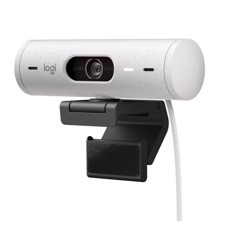 Webcam - Full HD 1080p - Logitech - Brio 500 - Microphone intégré - Blanc