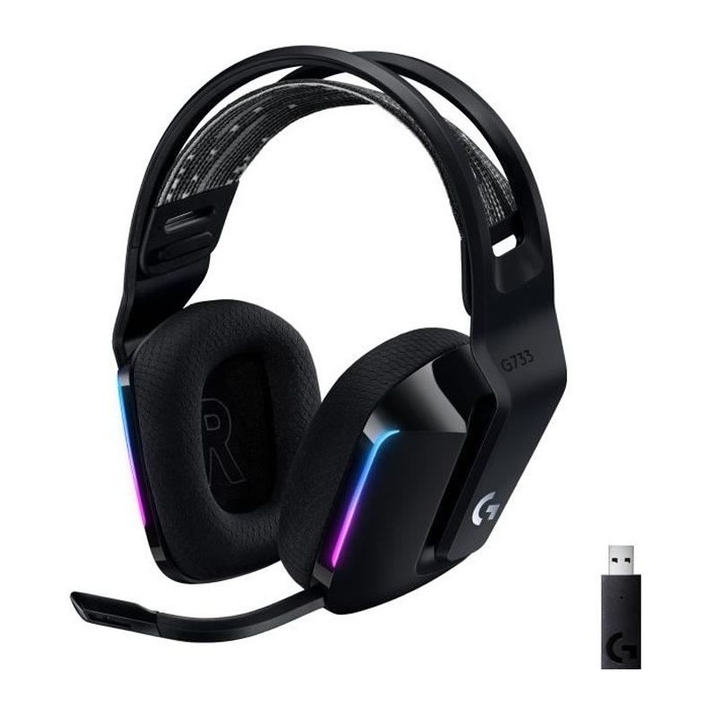 Casque gamer - Sans fil - Logitech G - G733 Lightspeed - PS5, PS4, PC, Casque gamer - Sans fil - Logitech G - G733 Lightspeed - PS5, PS4, PC,