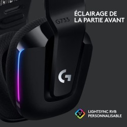 Casque gamer - Sans fil - Logitech G - G733 Lightspeed - PS5, PS4, PC,