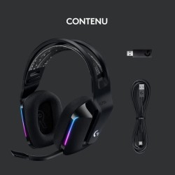 Casque gamer - Sans fil - Logitech G - G733 Lightspeed - PS5, PS4, PC,