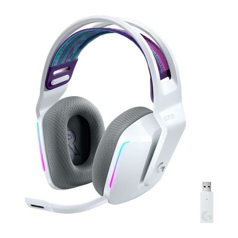 Casque gamer - Sans fil - Logitech G - G733 Lightspeed - PS5, PS4, PC, Casque gamer - Sans fil - Logitech G - G733 Lightspeed - PS5, PS4, PC,