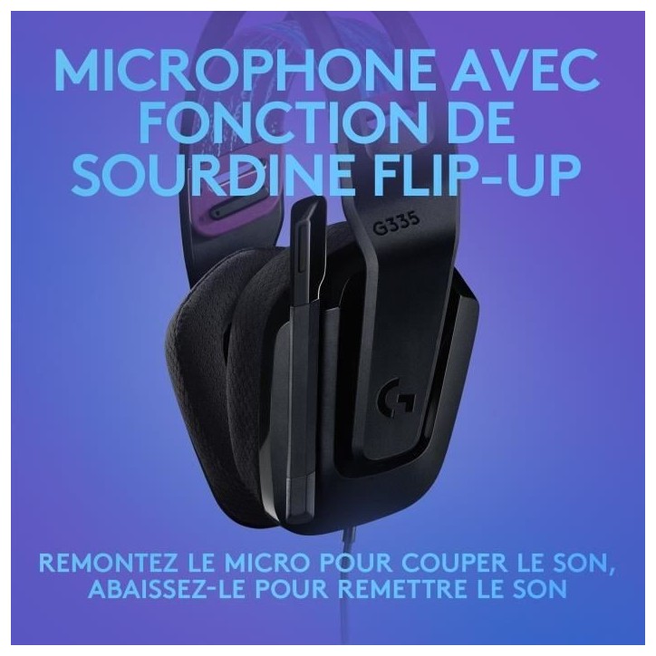 Casque gamer - Filaire - Logitech G - G335 - PS5, PS4, Xbox, Switch, PC - Noir Casque gamer - Filaire - Logitech G - G335 - PS5, PS4, Xbox, Switch, PC - Noir