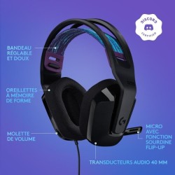 Casque gamer - Filaire - Logitech G - G335 - PS5, PS4, Xbox, Switch, P