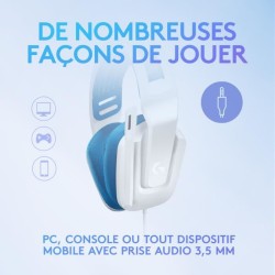 Casque gamer - Filaire - Logitech G - G335 - PS5, PS4, Xbox, Switch, P