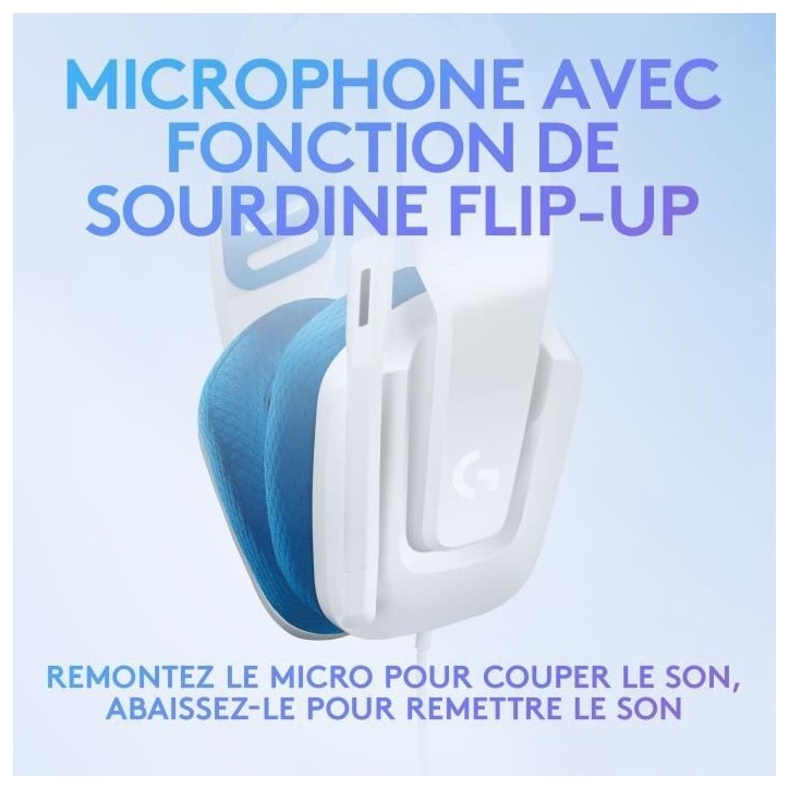 Casque gamer - Filaire - Logitech G - G335 - PS5, PS4, Xbox, Switch, PC - Blanc Casque gamer - Filaire - Logitech G - G335 - PS5, PS4, Xbox, Switch, PC - Blanc