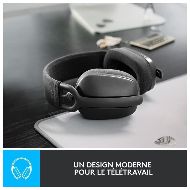 Casque - Sans fil - Logitech - Zone Vibe 100 - Bluetooth - Anti-parasite - Graphite