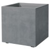 DEROMA Pot de fleurs Cube Millennium R - 25 x H25 cm - Ashgrey - A ré