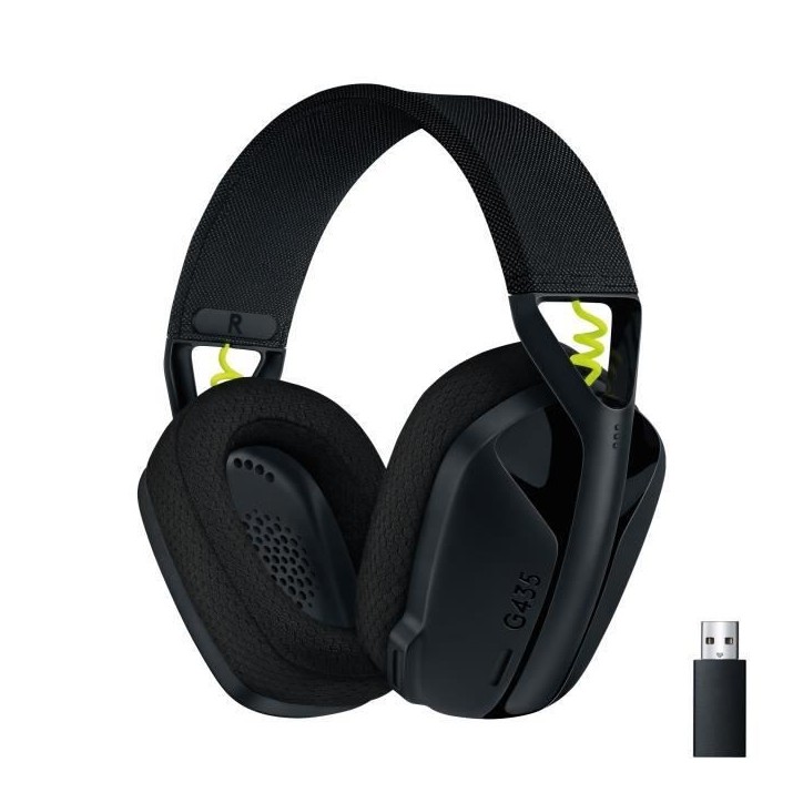 Casque gamer - Sans fil - Logitech G - G435 Lightspeed - Noir Casque gamer - Sans fil - Logitech G - G435 Lightspeed - Noir