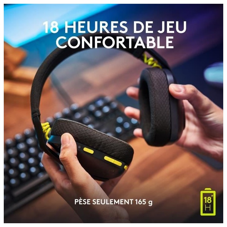 Casque gamer - Sans fil - Logitech G - G435 Lightspeed - Noir Casque gamer - Sans fil - Logitech G - G435 Lightspeed - Noir