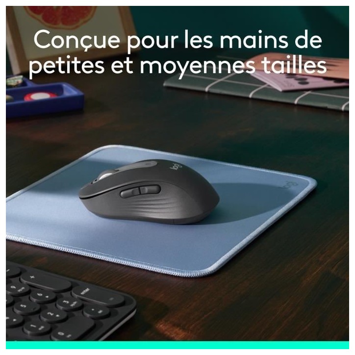 Souris - Sans fil - Logitech - Signature M650 - Graphite - Droitier Souris - Sans fil - Logitech - Signature M650 - Graphite - Droitier
