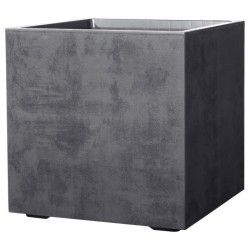 DEROMA Pot de fleurs Cube Millennium R - 49 x H49,5 cm - Anthracite -
