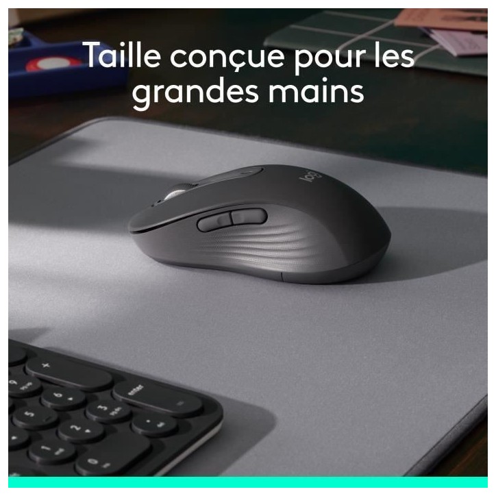 Souris - Sans fil - Logitech - Signature M650 L - Graphite - Droitier