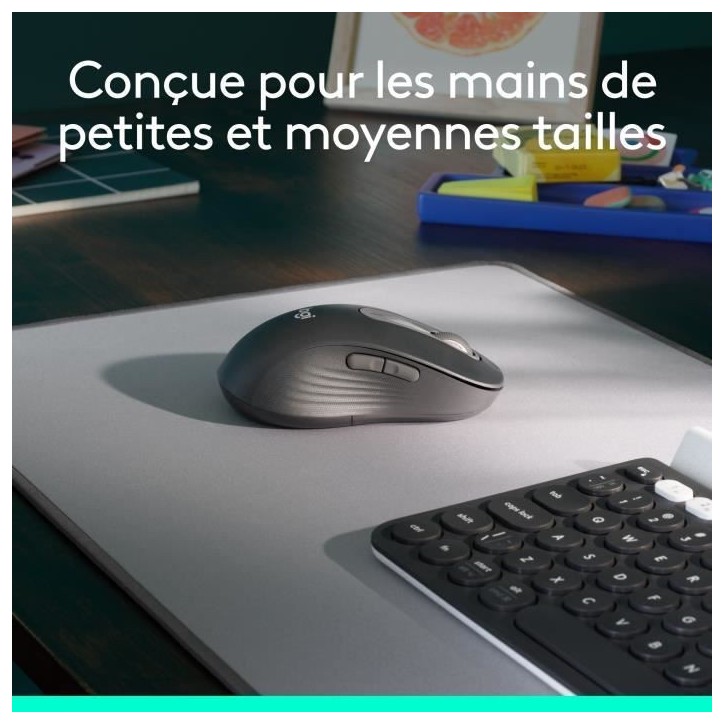 Souris - Sans fil - Logitech - Signature M650 L - Graphite - Gaucher Souris - Sans fil - Logitech - Signature M650 L - Graphite - Gaucher