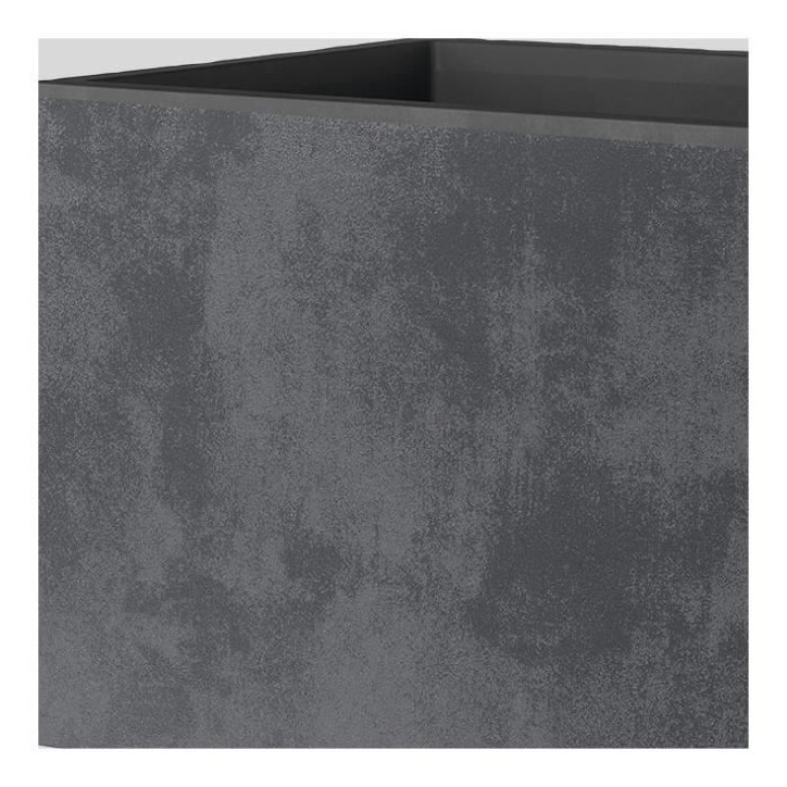 DEROMA Pot de fleurs Cube Millennium R - 49 x H49,5 cm - Anthracite - A réserve d'eau - Roulettes DEROMA Pot de fleurs Cube Millennium R - 49 x H49,5 cm - Anthracite - A réserve d'eau - Roulettes