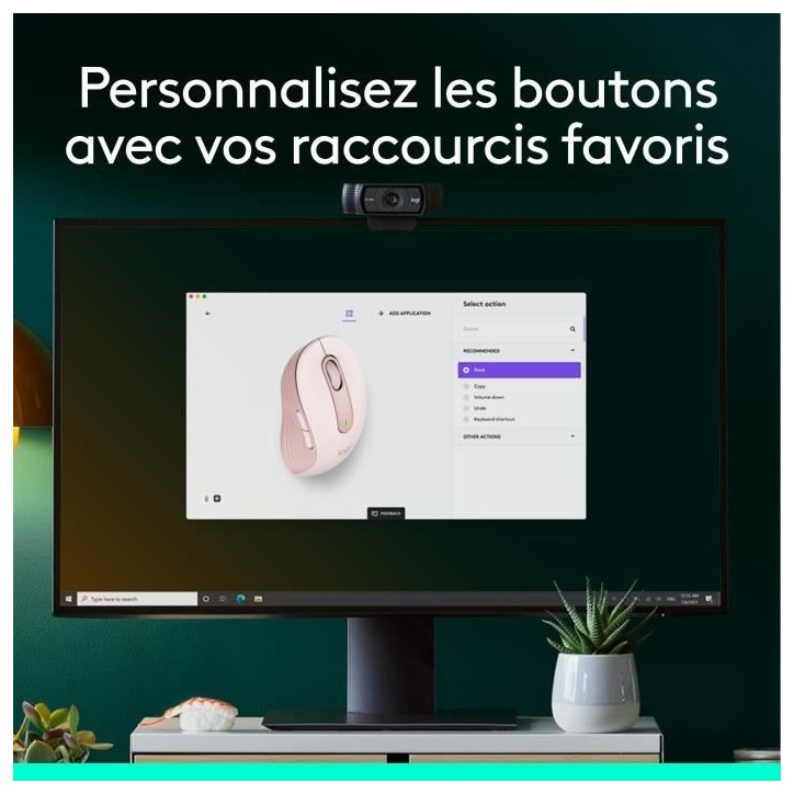 Souris - Sans fil - Logitech - Signature M650 L - Rose - Droitier Souris - Sans fil - Logitech - Signature M650 L - Rose - Droitier