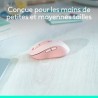 Souris - Sans fil - Logitech - Signature M650 - Rose - Droitier