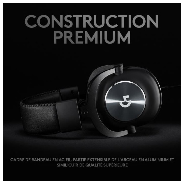 Casque gamer - Filaire - Logitech G - Pro X - USB - PC - Noir Casque gamer - Filaire - Logitech G - Pro X - USB - PC - Noir