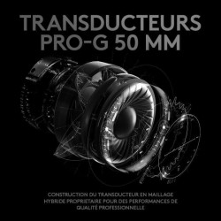 Casque gamer - Filaire - Logitech G - Pro X - USB - PC - Noir