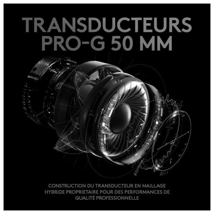 Casque gamer - Filaire - Logitech G - Pro X - USB - PC - Noir Casque gamer - Filaire - Logitech G - Pro X - USB - PC - Noir