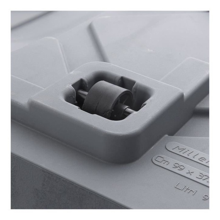 DEROMA Pot de fleurs Cube Millennium R - 49 x H49,5 cm - Anthracite - A réserve d'eau - Roulettes DEROMA Pot de fleurs Cube Millennium R - 49 x H49,5 cm - Anthracite - A réserve d'eau - Roulettes