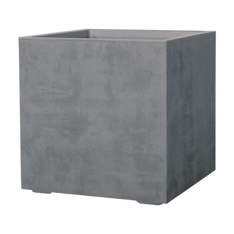 DEROMA Pot de fleurs Cube Millennium R - 49 x h49,5 cm - Ashgrey - A r