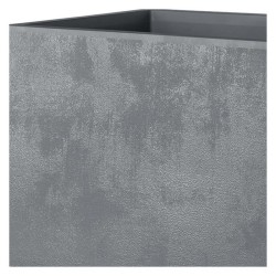 DEROMA Pot de fleurs Cube Millennium R - 49 x h49,5 cm - Ashgrey - A r