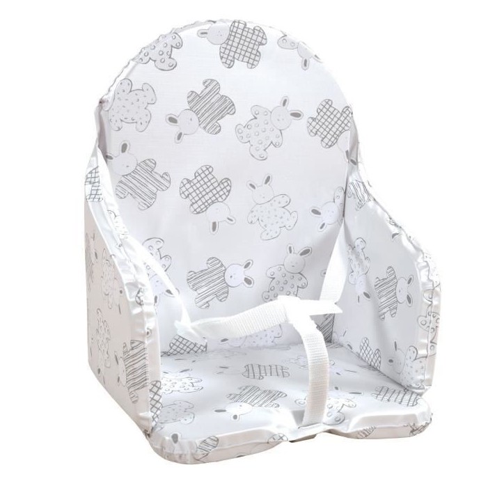 LOOPING Coussin Chaise Haute Bébé | PVC Imperméable, Sangles, Fabriqué en France | Lapin Pyjama LOOPING Coussin Chaise Haute Bébé | PVC Imperméable, Sangles, Fabriqué en France | Lapin Pyjama