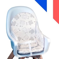 LOOPING Coussin Chaise Haute Bébé | PVC Imperméable, Sangles, Fabri