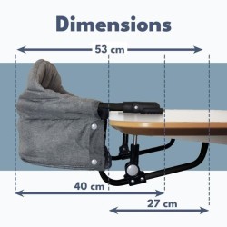 Siege de table réhausseur LOOPING - Dossier Confort - Déhoussable et